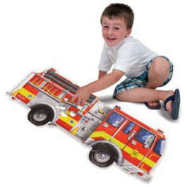 Melissa & Doug - Vloerpuzzel Brandweerauto (24 stukjes, 1,20 m lang)