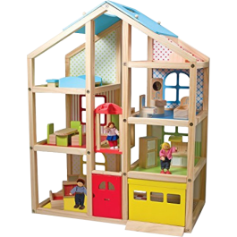 Melissa & Doug - Wooden Hi-Rise Dollhouse