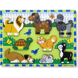 Melissa & Doug - Houten Huisdierenpuzzel 8-delig - (13724)