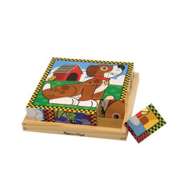 Melissa & Doug - Houten Blokpuzzel Huisdieren