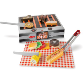 Melissa & Doug - Grill & Serve BBQ met Houten Snij Groente