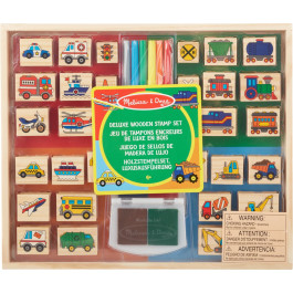 Melissa and Doug - Deluxe Wooden Stamp Set – Vehicles