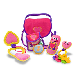 Melissa & Doug - Roze Pluche Handtas met Accessoires