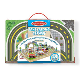 Melissa & Doug - Houten Meeneem Stad met Rails