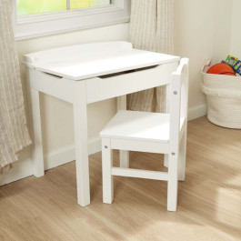 Melissa & Doug - Wooden Lift-Top Desk & Chair - White