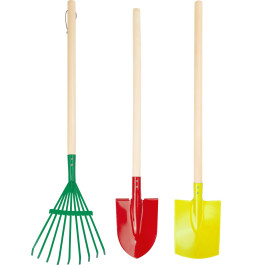 Tuinset 3 stuks schep, spade, bladhark