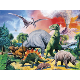 Ravensburger Kinderpuzzel - Tussen de dinosauriers (100XXL)