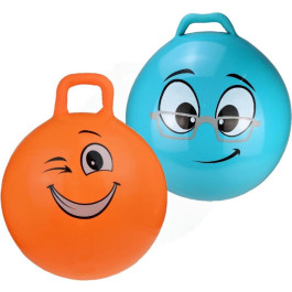 2 x Skippybal Buddy 55 cm - oranje + blauw