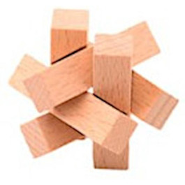 Houten Breinbreker Puzzel H 4,5 Cm - puzzel F