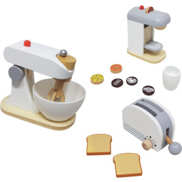 Playwood -  Keukenmachine set Zilver broodrooster-Mixer en koffiezetapparaat