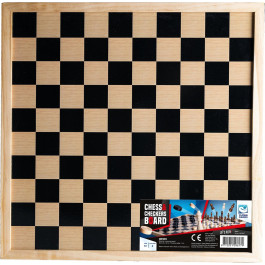 Clown Games Houten Dam/Schaakbord 40 x 40 cm