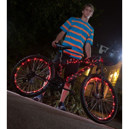 IkziLight Fietswielverlichting 2x20 LED - Rood