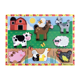 Melissa & Doug - Farm Chunky Puzzel - (13723)