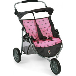 Bayer Chic Poppenbuggy tweeling Jogger (lichtroze/ster)