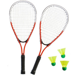 SportX Power Badminton Set in tas Rood