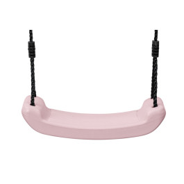 Swingking Schommelzitje Kunststof - Pastel Roze met Zwart Touw
