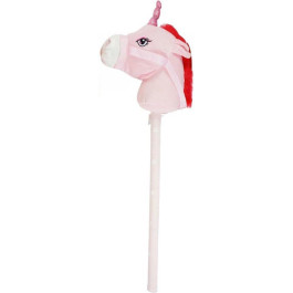 Stokpaard - Met geluid 73 cm  - Eenhoorn Roze