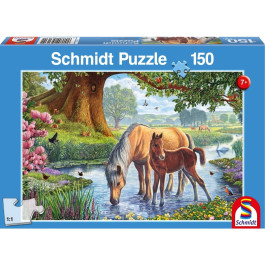 Schmidt - Paarden bij de stroom (150) - Puzzel