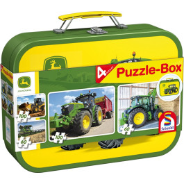 Schmidt - John Deere ohn Deere, Puzzle-Box, 2x60, 2x100 stukjes