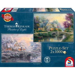 Schmidt - Lamplight Manour/Winter in Lamplight Manour (2x1000) - Puzzel