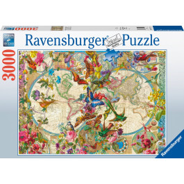Ravensburger - Flora en fauna wereldkaart (3000)