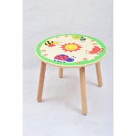 Playwood - Houten Kindertafel Insecten - Rond