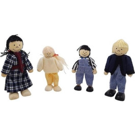Buigpopjes poppenhuis 4-delig