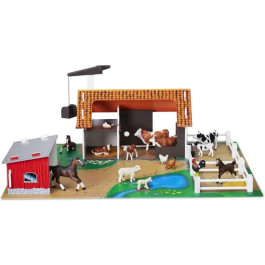 7315621021406 - Micki - Houten Landbouw boerderij - met speelfiguren