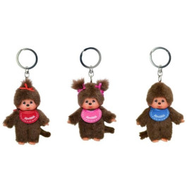 Monchhichi - Sleutelhanger 3st Roze-Rood-Blauw