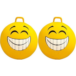 Skippybal smiley 65 cm Geel + Geel