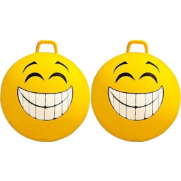 Skippybal smiley 65 cm Geel + Geel