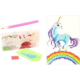 Diamond Painting - (10x15cm) - Unicorn regenboog