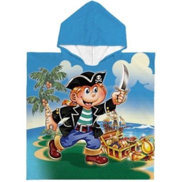 Zachte Kinder Poncho Piraat 60x120cm