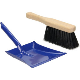 Stalen speelgoed stoffer en blik voor kinderen - blauw