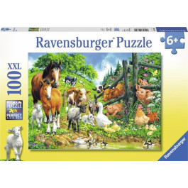 Ravensburger Kinderpuzzel - Dierenbijeenkomst (100XXL)