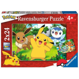 4005556056682 - Ravensburger puzzel Pikachu en zijn vrienden - Legpuzzel - 2x24 stukjes