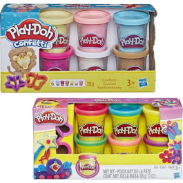 Play-Doh Glitter EN confetti klei - 2 verpakkingen - Voordeelbundel