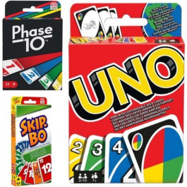 Spellenbundel - 3 Stuks - Uno &Phase 10 & Skip-Bo