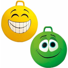 Skippybal smiley 65 cm Geel + Groen