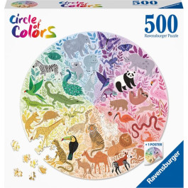 4005556171729 - Ravensburger - Round puzzle Circle of colors - Animals (500)