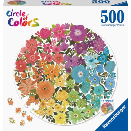 4005556171675 - Ravensburger - Ravensburger Round puzzle Circle of colors Flowers (500)