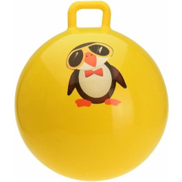 Skippybal geel met pinguin 55 cm