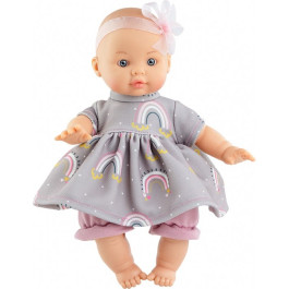 8431031071462 - Paola Reina - Babypop Gordi Lidia - Blank meisje met strik en jurkje - 34cm