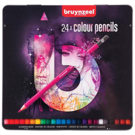 Bruynzeel-Royal Talens blik 24 kleurpotloden - paars