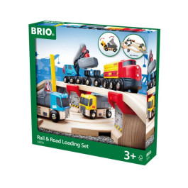 BRIO Spoor en weg transportset