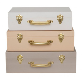 Jabadabado - Opbergkoffer Beige (3st. per set)