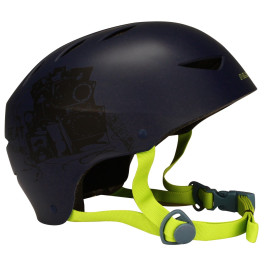 Nijdam Skatehelm Deluxe Print - Aggres-Marine/Geel - Small