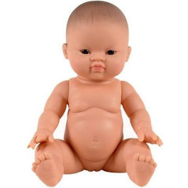 Paola Reina - Babypop Gordi Blanca - Aziatisch meisje zonder kleren (donkere ogen) - 34cm