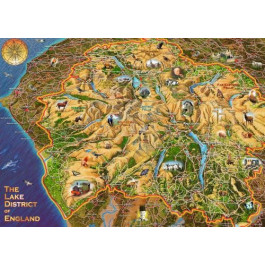 Falcon puzzel - Map of the Lake District - Legppuzzel (1000)
