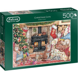 Falcon puzzel Christmas Cats - Legpuzzel - 500 stukjes